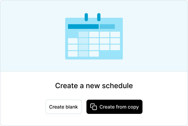 Drag and drop scheduling interface showing easy shift creation and copying from previous weeks