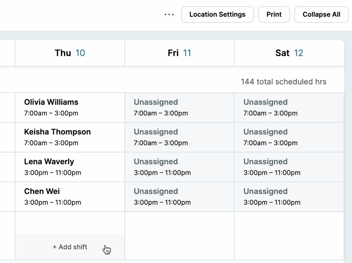 Effortless scheduling illustration